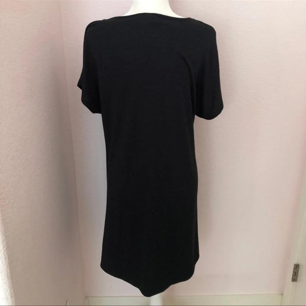Gap casual black v- neck short sleeve knit dress XS - Picture 6 of 8